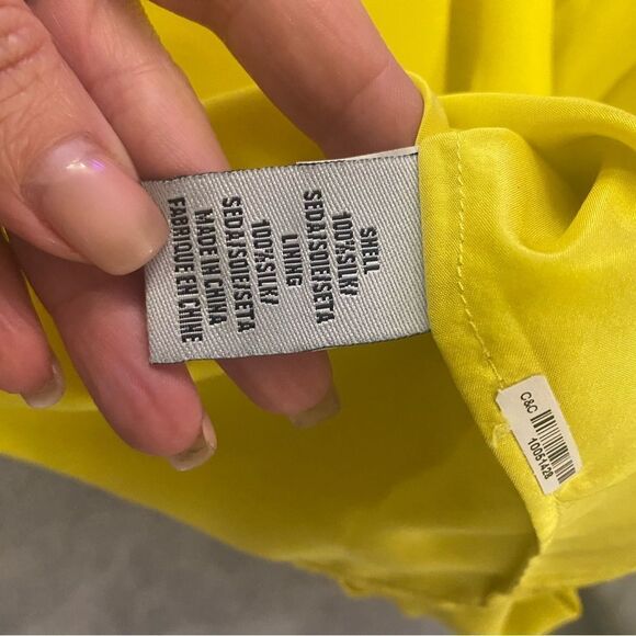 Tibi 100% silk yellow top, S - Picture 8 of 8